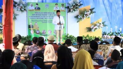 Bupati Batubara Sapa Warga Desa dan Bagikan Santunan