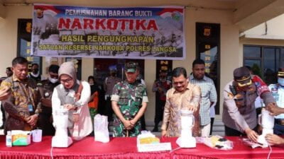 Polres Langsa Musnahkan Barang Bukti Narkoba