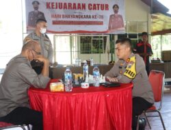 Sambut HUT ke-76 Bhayangkara, Polres Tapsel Gelar Kejuaraan Catur