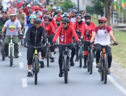 Disela Fun Bike, Kapolres Tapsel Sampaikan Upaya Pihaknya Tumbuhkan Ekonomi di Paluta
