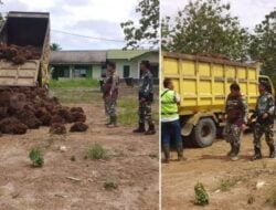 PT.PN VI Rimdu Serahkan Bantuan Pupuk Ke Kompi Senapan B. Bute