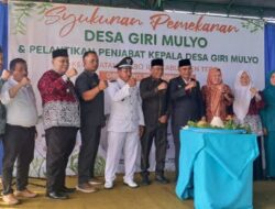 Pj Bupati Tebo H. Aspan Lantik kades Girimulyo
