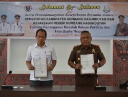Bupati dan Kejari Humbahas Tandatangani Kesepakatan Bersama Penanganan Bidang Hukum Perdata dan TUN