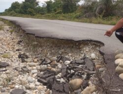 Jalan Evakuasi Tsunami Singkil Gunung Meriah Terancam Putus