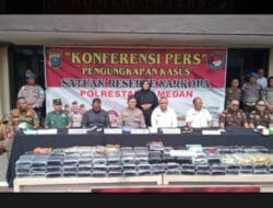 Polrestabes Medan Musnahkan Barang Bukti Sabu Senilai Rp 150 Milliar