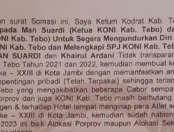 Beredar Surat Somasi Untuk KONI Tebo Di Grup Whatsapp Tebo