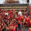 Disambut Pasukan Merah Dayak, Kampanye Prabowo di Pontianak Berjalan Meriah