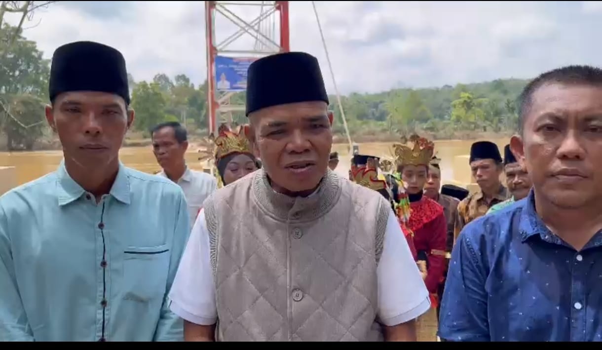 Resmikan Jembatan Gantung, H Aspan ST: Ini Aspirasi Warga yang Kita Perjuangkan di Pemerintah Pusat