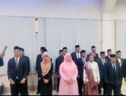 Wali Kota Waris Tholib Hadiri Pelantikan 18 Panwascam se-Kota Tanjungbalai