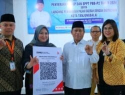 Wali Kota Tanjungbalai Hadiri Penyerahan DHKP dan SPPT PBB-P2 Tahun 2024