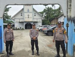 Polsek Indrapura Laksanakan Pengamanan Ibadah Minggu