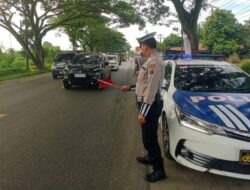 Satlantas Polres Batu Bara Laksanakan Patroli Kibas Bendera Antisipasi Lakalantas dan Kemacetan