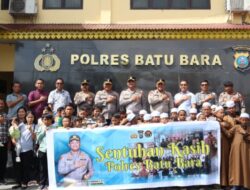 Polres Batu Bara Laksanakan Program Sentuhan Kasih Bersama Anak Panti Asuhan