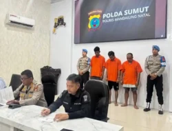 Polisi Tangkap 3 Provokator Pembakar Polsek Muara Batang Gadis di Madina