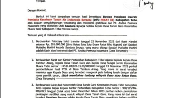 Kejari Tebo Pilih Tak Lanjutkan Penyelidikan Dugaan Korupsi Kasus 14 Paket PUPR