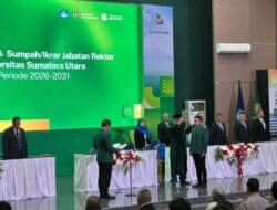 Wakil Walikota Fadly Abdina Hadiri Pelantikan Rektor USU