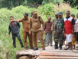 Respons Cepat Bupati Tapanuli Utara, Tinjau Jembatan Putus dan Temui Warga Garoga