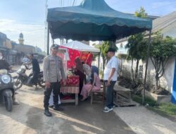 Polsek Medang Deras Laksanakan Apel Pengamanan Pasar Tumpah Pastikan Keamanan Masyarakat Hendak Beli Takjil