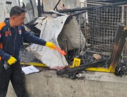 Polsek Indrapura Gerak Cepat Lakukan Pengecekan Kebakaran Kios Ponsel di Desa Tanah Merah