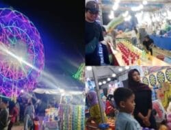 Pasar Malam di Lapangan Bola Kaki Simpang Sei Bejangkar Dinodai Permainan Judi Adu Ketangkasan