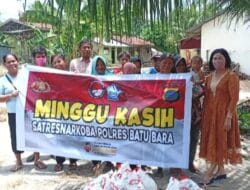Sat Resnarkoba Polres Batu Bara Laksanakan Giat Minggu Kasih di Kelurahan Lima Puluh Kota