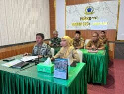 Sekdakot Nurmalini Bersama Dandim 0208/AS Ikuti Rakor Via Zoom Meeting Tingkat Kota Se-Indonesia