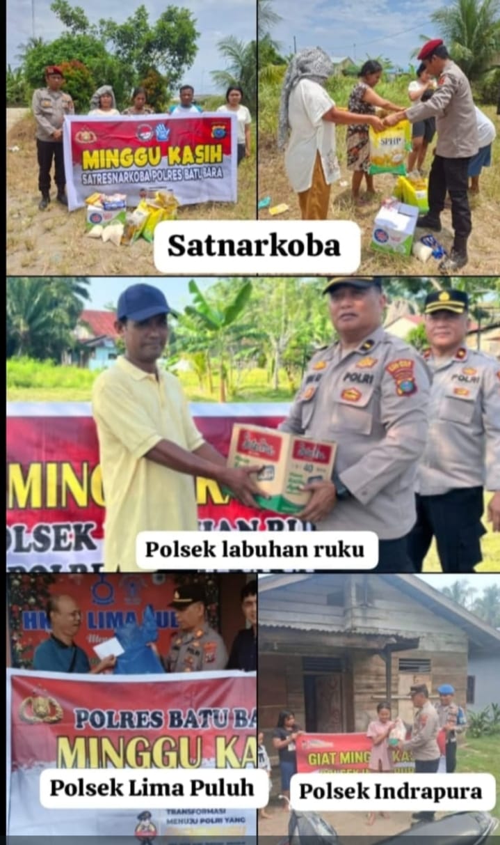Polres Batu Bara Gelar Kegiatan Minggu Kasih Serentak, Wujud Kepedulian Polri Kepada Masyarakat