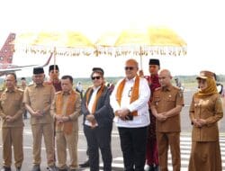 Bupati Bungo Dampingi Gubernur Jambi Sambut Penerbangan Perdana Batik Air di Bandara Muara Bungo