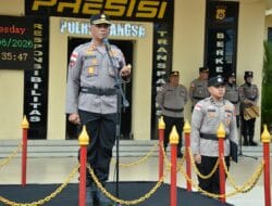 Kapolres Langsa, AKBP Mughi Prasetyo Habrianto, S.I.K Melakukan Sertijab Sejumlah Pejabat Utama