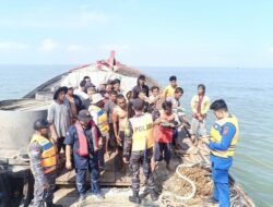 Kapal KM Mitra Jaya Tenggelam di Perairan Tanjung Api Asahan. 2 Orang Masih Dalam Pencarian