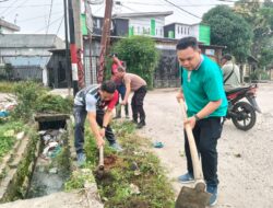 Polsek TBU Gelar Gotong Royong Bersama Perangkat Kecamatan